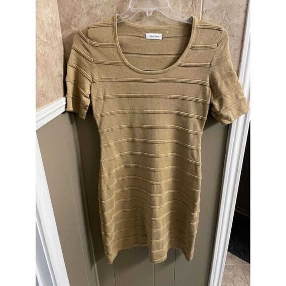 Calvin‎ Klein Tan Dress Size Medium